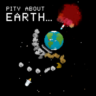logo for game: Pity About Earth...